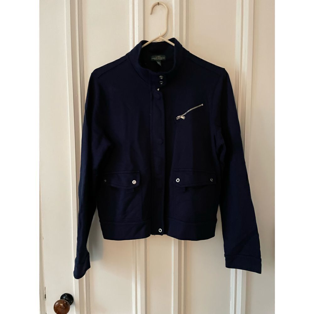 Lauren jeans company navy jacket with silver large